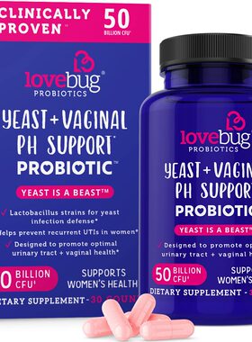 Lovebug Yeast Infection Support Probiotics Feminine Women