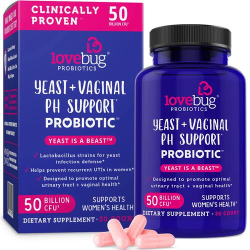 Lovebug Yeast Infection Support Probiotics Feminine Women