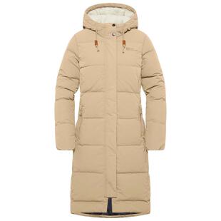 代购Jack wolfskin狼爪女士羽绒服防水防风保暖长款外套连帽长款