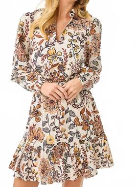 代购Lilly Pulitzer女士连衣裙显瘦修身棉质印花度假秋季短裙