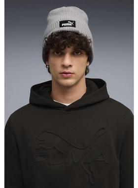 代购Puma彪马帽子男士保暖防寒日常佩戴舒适灰色100丙烯酸酯
