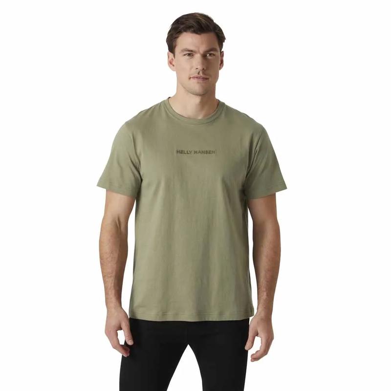 Helly Hansen/海丽汉森速干短袖T恤男纯色圆领棉质透气舒适日常运