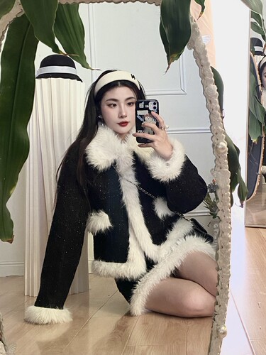闪光棉服大衣外套套装blingbling