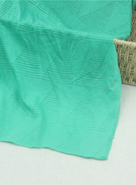 1件包邮发速干针织料绿色三角烧花 凉快T恤 2米长度 宽度180cm