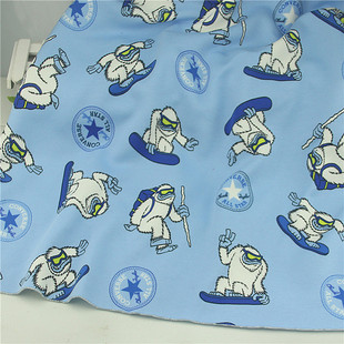 面子全棉反面绒布料秋冬卫衣裤套头衫面料套装 NC滑雪野人 半米价