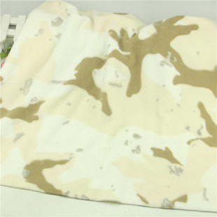 超柔软摇粒绒春秋拉链衫带帽睡衣里子马甲床单面料  白迷彩半米价