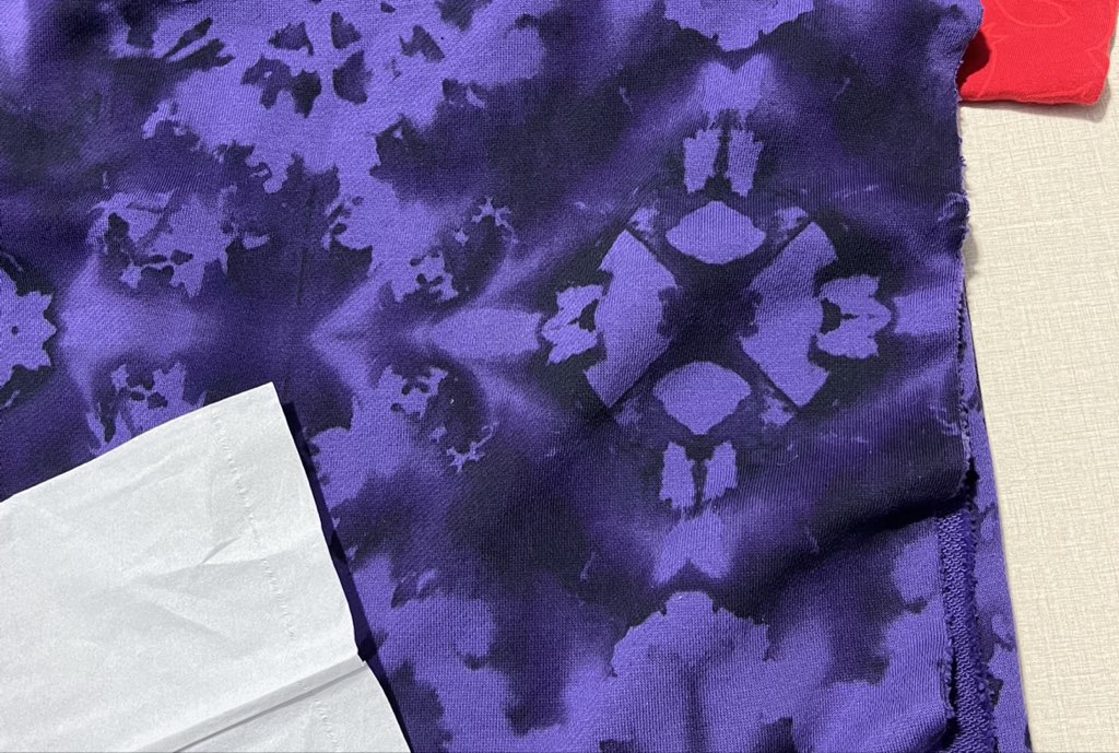 39包邮 棉质毛圈 a 紫色渲染 1米长度 宽幅155cm