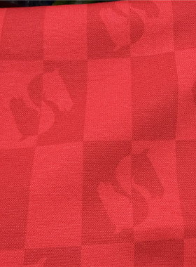 满39包邮 棉质红色健康布 马年马上有钱  卫衣裤子布  宽幅150cm