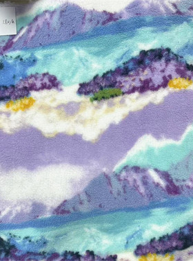 39包邮柔软仿羊羔绒紫色雪山3 需要里子布 大衣马甲面料宽幅160cm