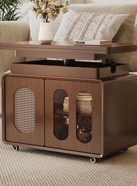 实木茶几可移动升降折叠客厅家用角几小户型推车沙发边几储物书桌