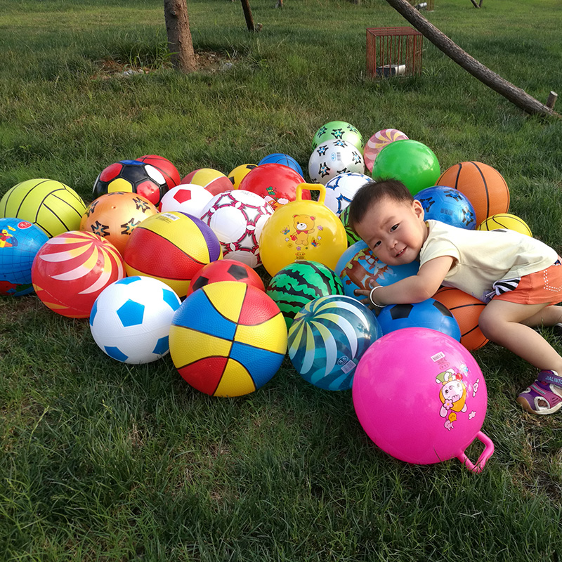 儿童玩具西瓜球橡胶充气足球弹力拍拍球加厚幼儿园篮球排球地球仪