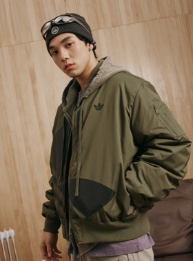 阿迪达斯三叶草男女秋季新款复古立领宽松运动休闲夹克外套JL8381