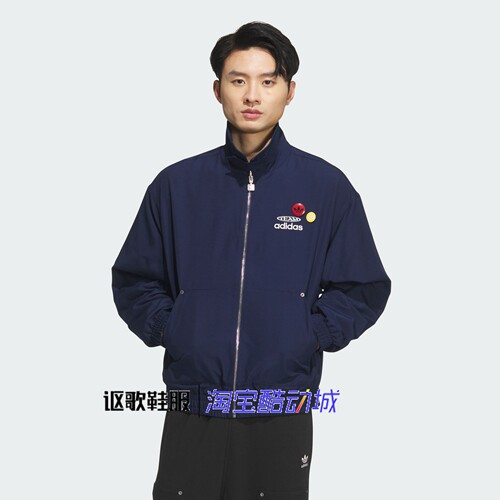 阿迪达斯三叶草男子秋季翻领外套