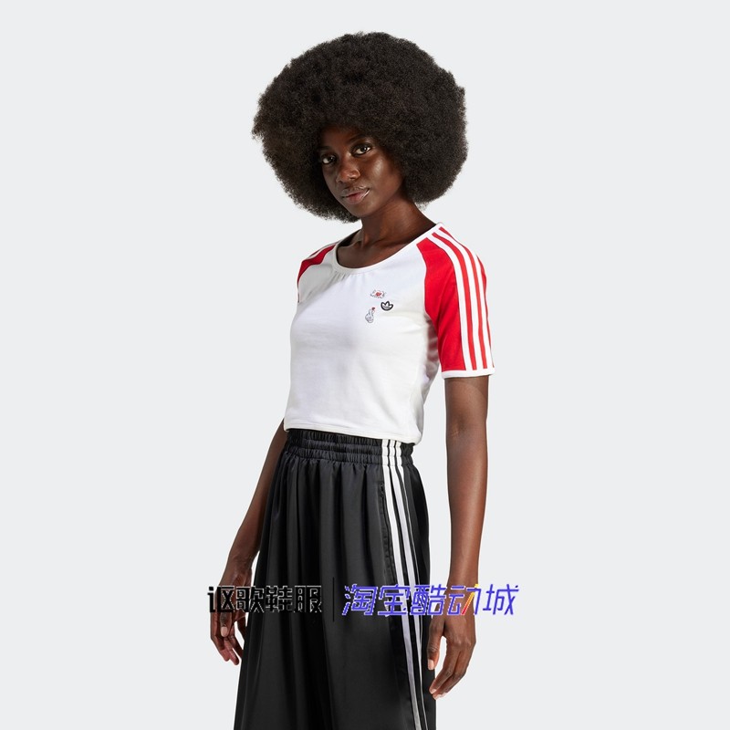 阿迪达斯三叶草女子夏季新款迪士尼米奇联名款运动短袖T恤IY2268,运动服/休闲服装,运动T恤,淘宝优惠券,粉丝福利购,淘宝优惠卷