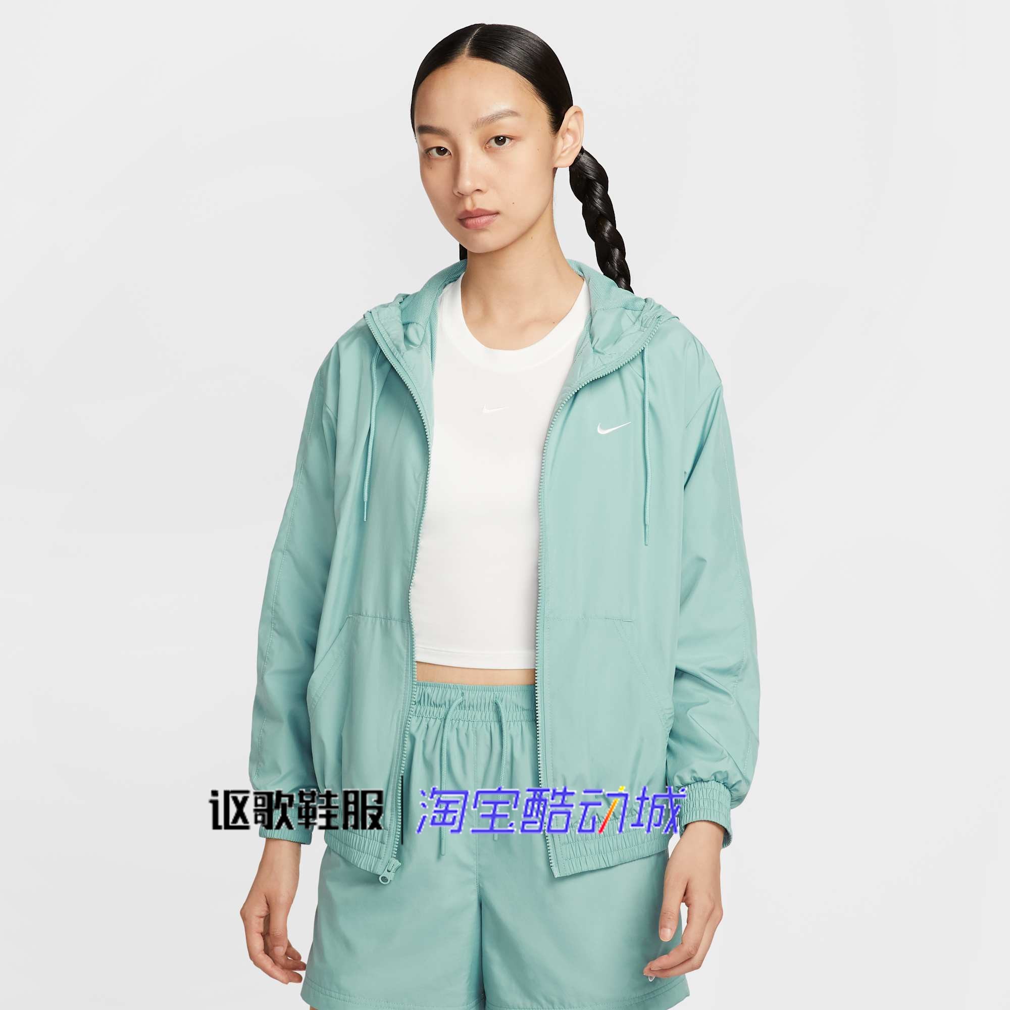 耐克女子秋季新款宽松舒适简约百搭连帽束口夹克外套FV6299-017,运动服/休闲服装,运动茄克/外套,淘宝优惠券,粉丝福利购,淘宝优惠卷