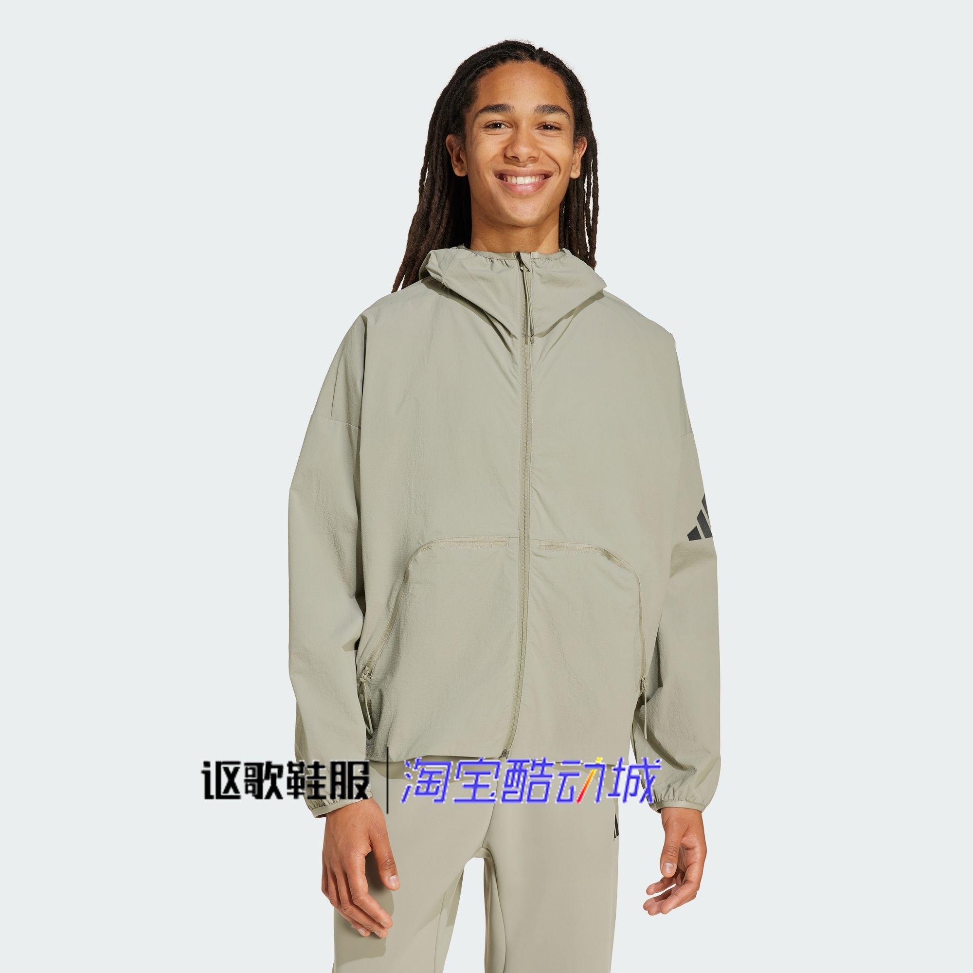 阿迪达斯男子新款复古透气舒适防风宽松连帽运动夹克外套JW3631,运动服/休闲服装,运动茄克/外套,淘宝优惠券,粉丝福利购,淘宝优惠卷
