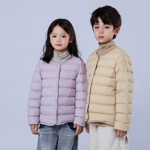 白鸭绒外套 男童女童中大童校服神器宝宝短款 儿童羽绒内胆韩版 新款