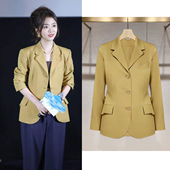 高级感宽松职业休闲小西服 外套女春秋2026新款 谭松韵同款 黄色西装
