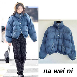 jennie金智妮同款短款棉服外套女秋冬小个子2024新款高级感羽绒服