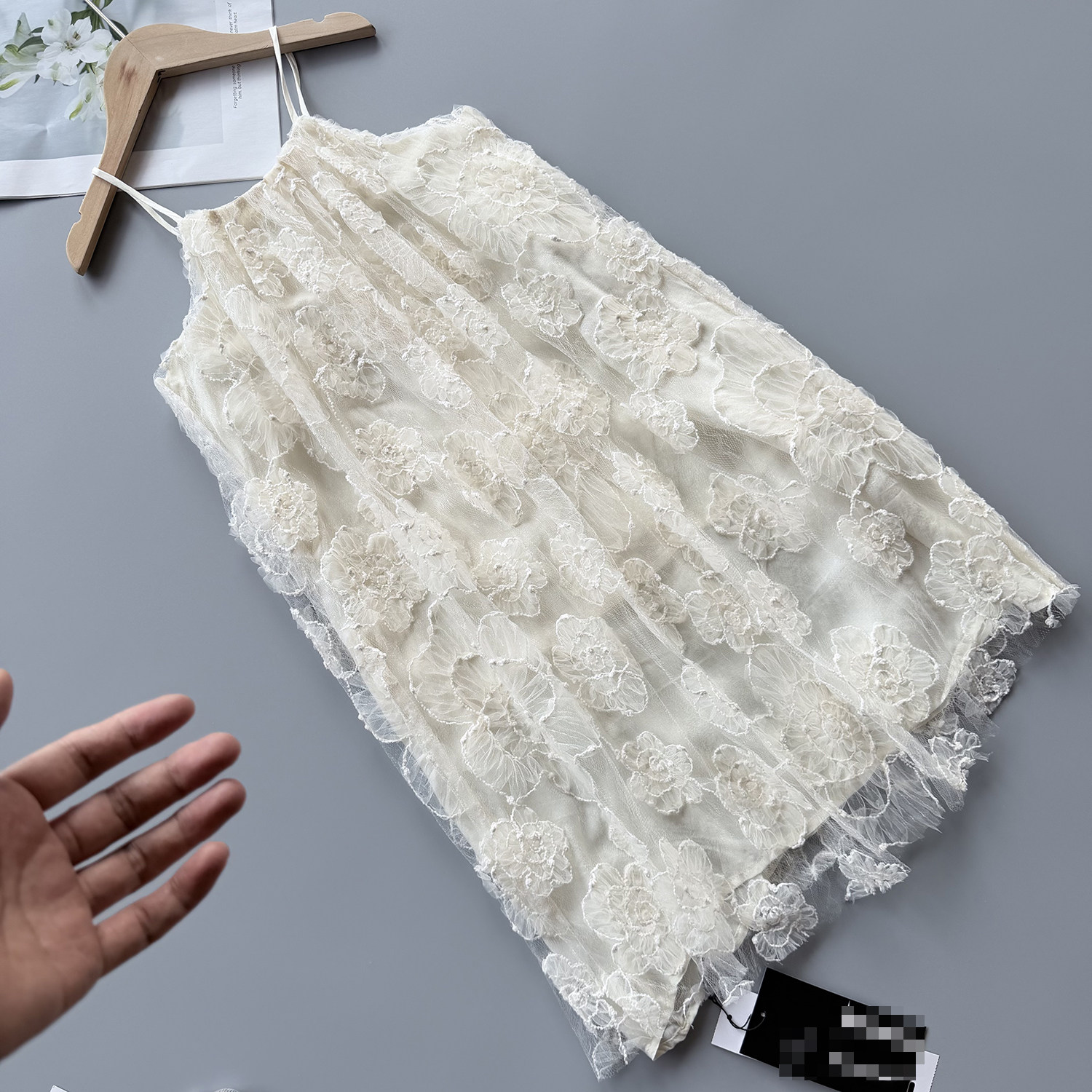 130*140 女童吊带连衣裙夏季小女孩洋气网纱公主仙女沙滩唯美裙子