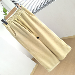 130-170 女童休闲长裤冬季小女孩洋气直筒修身加绒糯米裤子中大童