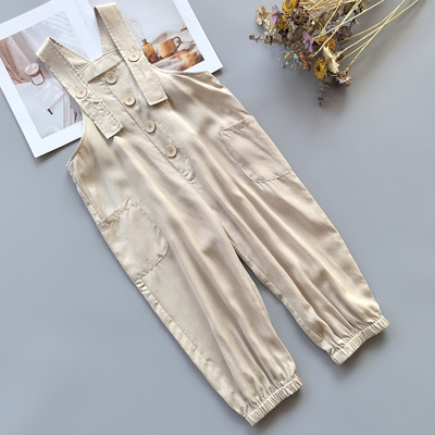 110/130/140/160 汪家 女童背带裤春季小女孩洋气10961