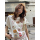 云朵棉可爱卡通印花宽松短袖 26夏季 T恤女10119 LIMON柠檬绿茶 THE