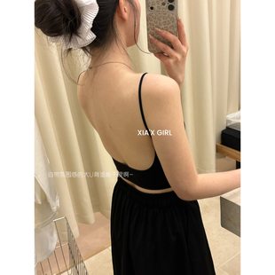 XIA夏夏粉底液大U杯细肩带美背女士吊带文胸抹胸美背内衣WGS65539