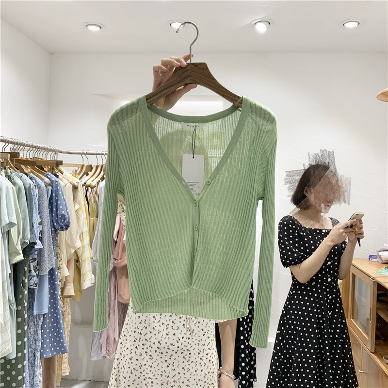 2021新款MERAL早秋韩版针织防晒衫V领长袖开衫百搭纯色薄款上衣女在类目 女装/女士精品, 毛针织衫中 - 来自Buy2taobao.com提供专业的淘宝代购服务