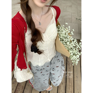 短款 SEE 复古美背设计感修身 十三行春夏美背法式 背心女L2636 YOU