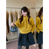 Y.JIA伊嘉十三行冬上新百搭宽松套头针织保暖毛衣女配围巾1202