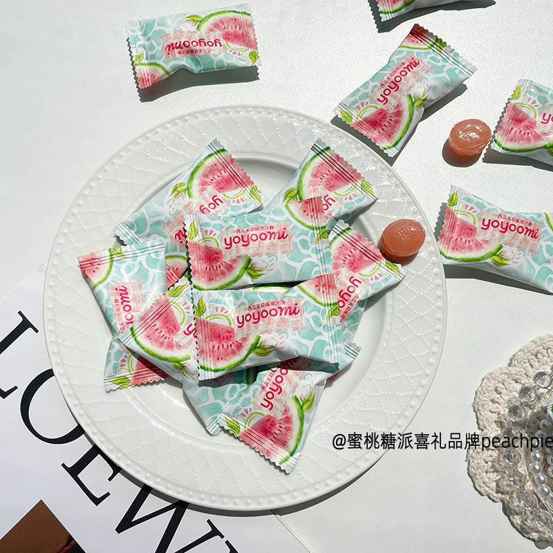 yoyoomi219西瓜茉莉果汁糖小清新结婚喜糖前台招待休闲办公室糖果