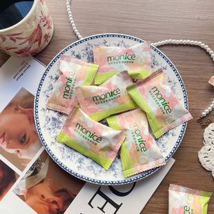monice茉萘茉莉雪芽青提味綿绒糖高颜值结婚喜糖散装 休闲零食糖果