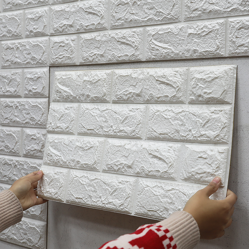 墙纸大尺寸3D立体自粘客厅宿舍