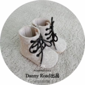 软底防滑格子呢子料0 秋冬宝宝鞋 靴子休闲时尚 1岁男女宝短靴