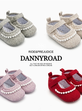 秋季宝宝鞋公主鞋软底婴儿鞋法式温柔女宝鞋新生儿6月1岁学步鞋