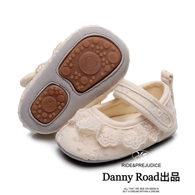 公主鞋婴儿鞋蕾丝法式绣花鞋