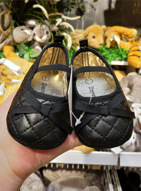春季宝宝鞋公主鞋菱形格小香风女软底黑色0-1岁室内学步鞋婴儿鞋