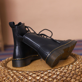 真皮马丁靴女2025年爆款 秋冬加绒新款 英伦风厚底dr8孔短靴雪地靴