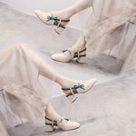 真皮包头凉鞋2026年新款女夏秋法式甜美气质高跟鞋时装软底仙女风