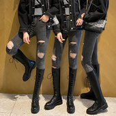 真皮长筒靴女2025秋新款 加绒靴子小个子长靴内增高骑士靴高筒鞋 子