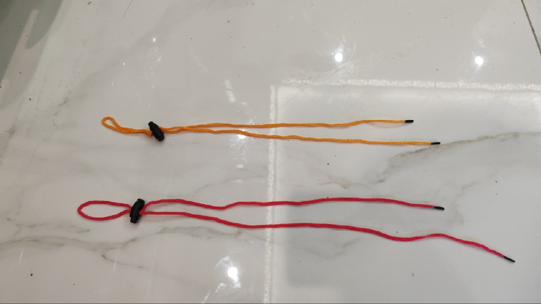 帽绳帽子配件斗笠自锁扣简易防风帽伸缩绳红黄绿色随机帽绳带扣子