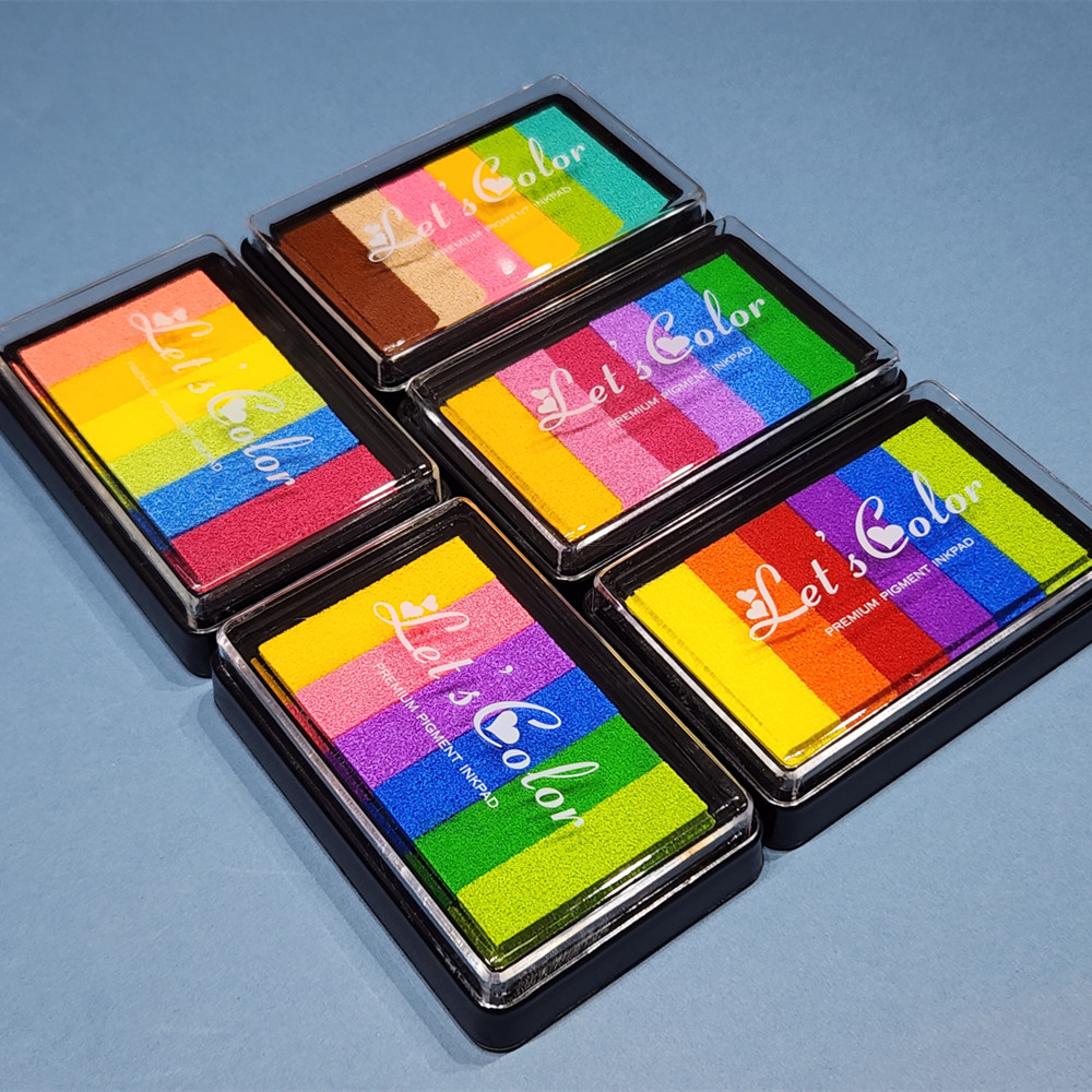 渐变色 6色印台印油 多色彩色印泥儿童指纹画印泥橡皮章伴侣,文具电教/文化用品/商务用品,可爱印泥,淘宝优惠券,粉丝福利购,淘宝优惠卷