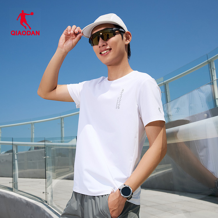 乔丹2026夏季男短袖圆领训练跑步吸湿半袖男纯色T恤QDBHS3263410