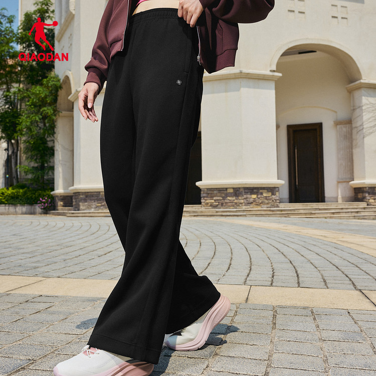 乔丹针织长裤女2026年春季新款综训宽松运动休闲女裤QDEKL2261128