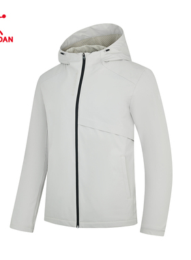 乔丹风衣男2026新款连帽厚外套拉链夹克户外防风上衣QDBFD3261101