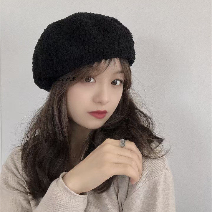 秋冬新款保暖画家帽女潮流贝雷帽