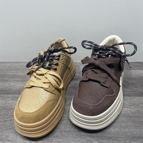 断码处理复古厚底增高板鞋女款