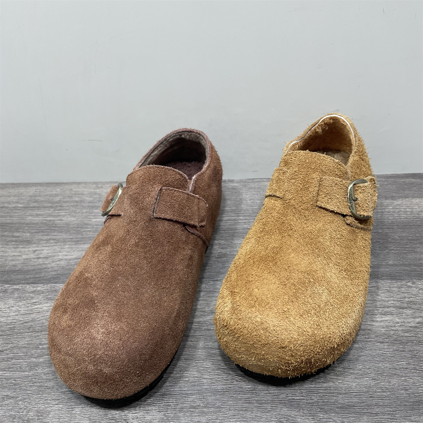 内增高复古真皮加绒松糕保暖棉鞋