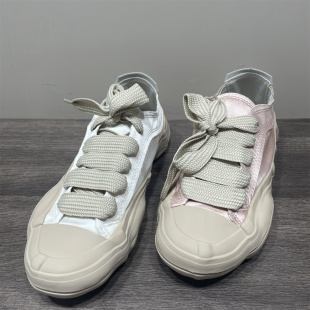 断码处理溶解底小白鞋女春季透气小众绸缎帆布鞋百搭休闲运动板鞋